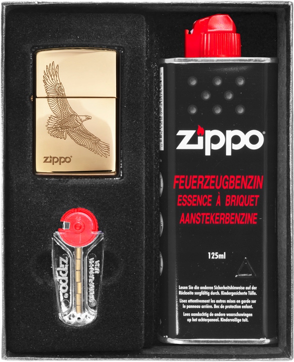 Sada Zippo Zapalovač Eagle Bras Dárkový No1