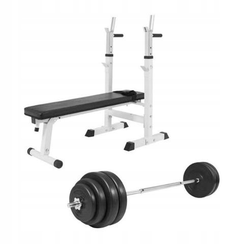 Zestaw 100kg ławka sztanga Obciążenia bitumiczne