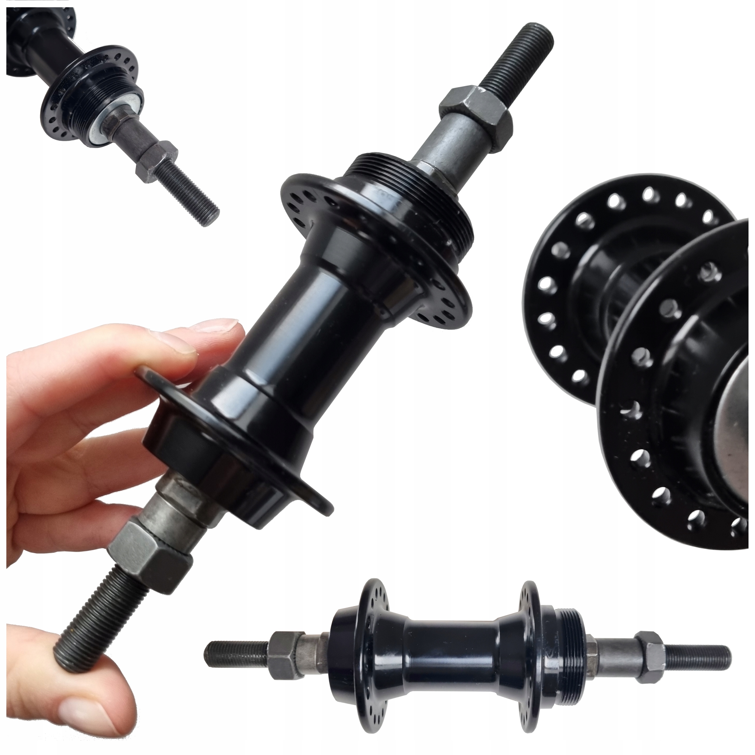 Piasta rowerowa tylna EpiCycle EP-11MS czarny V-brake maszynowe wolnobieg