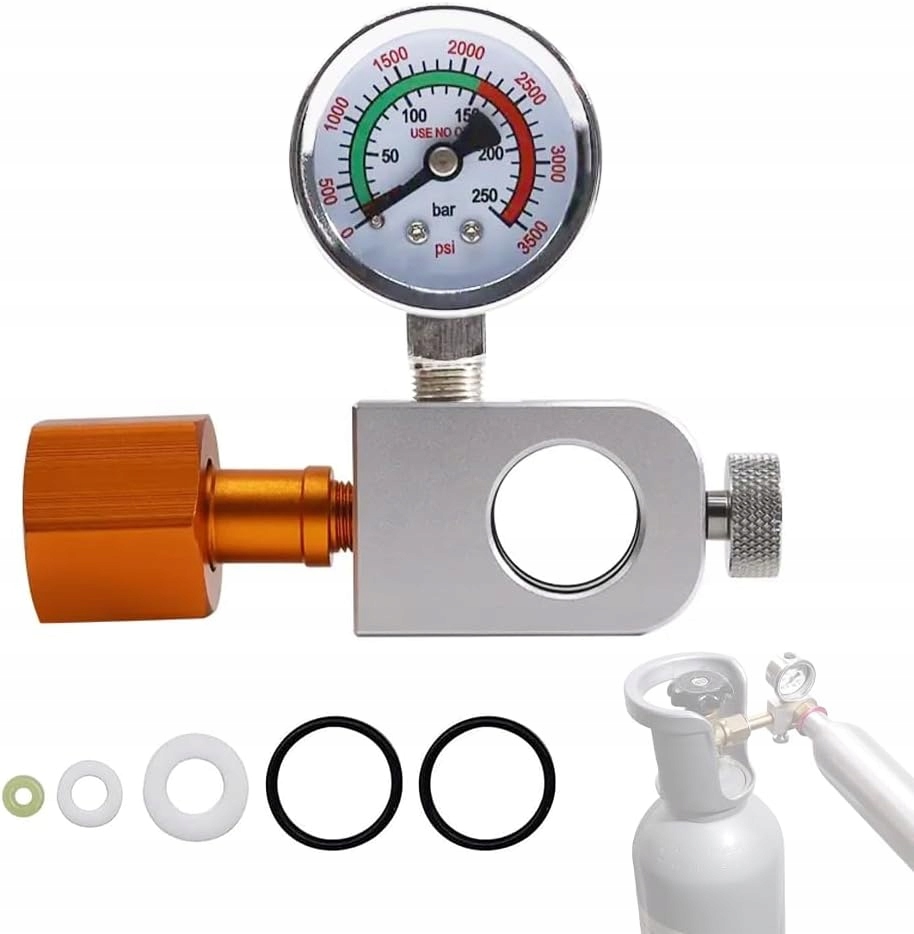 Przetoczka Adapter do szybkiego podłączenia CO2 z manometrem