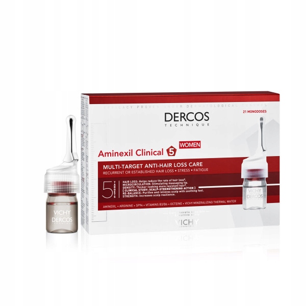 Vichy Dercos Aminexil Clinical kuracja przeciw wypadaniu włosów 21 ampułek