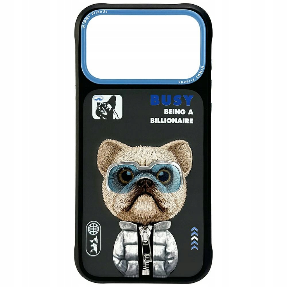 Pouzdro pro iPhone 17 Pro Nimmy Cool&Cute Dog černé Zadní Kryt Kryt