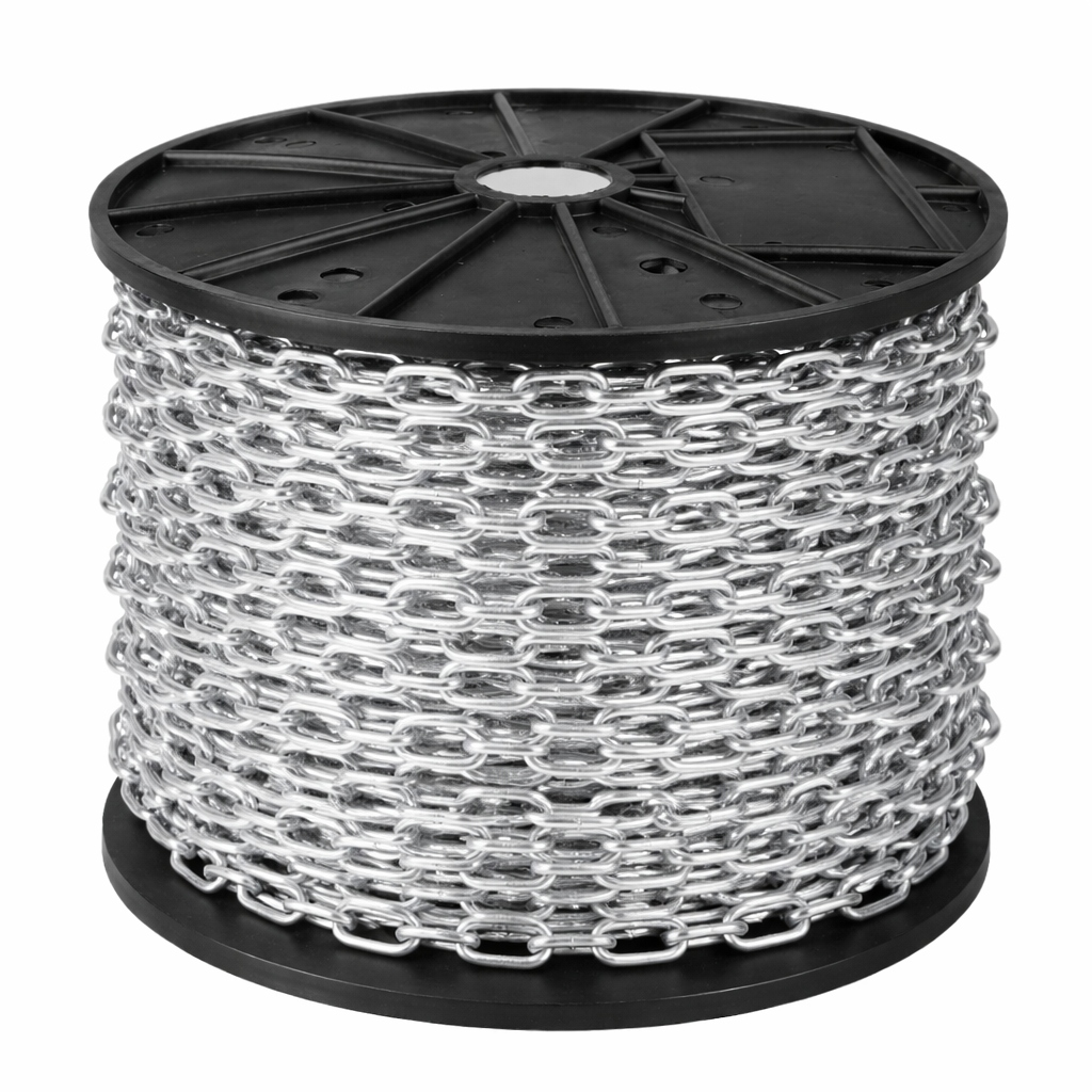 Hospodářský řetěz 3 mm 60 m pozink DIN5685/A krátký D1 ocel 280 kg