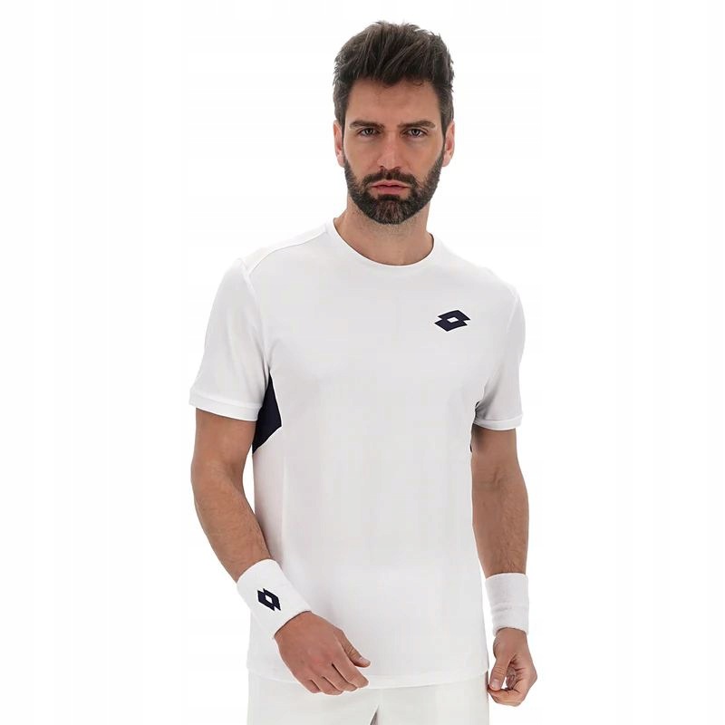 Koszulka Tenisowa Męska Lotto Squadra IV Tee Men Bright White XL