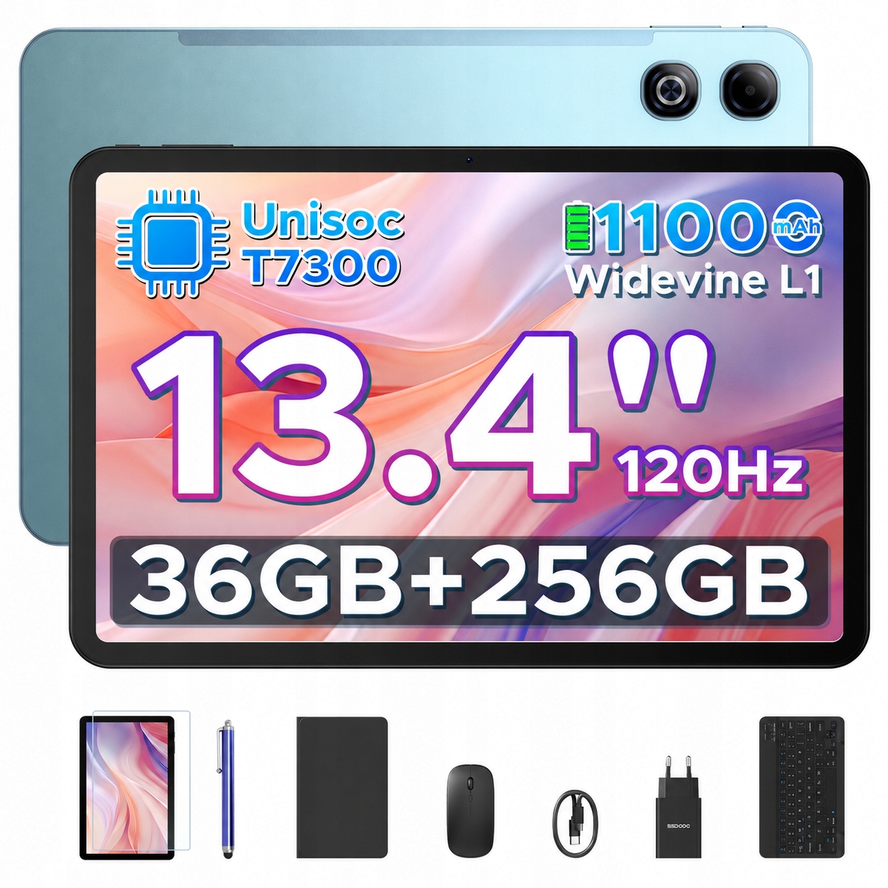 Tablet klávesnicou Doogee U13PRO 13,4'' 36/256 Gb 11000 mAh 120 Hz T300