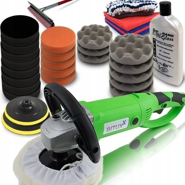 POLERKA SAMOCHODOWA 1200W Z AKCESORIAMI BITUXX