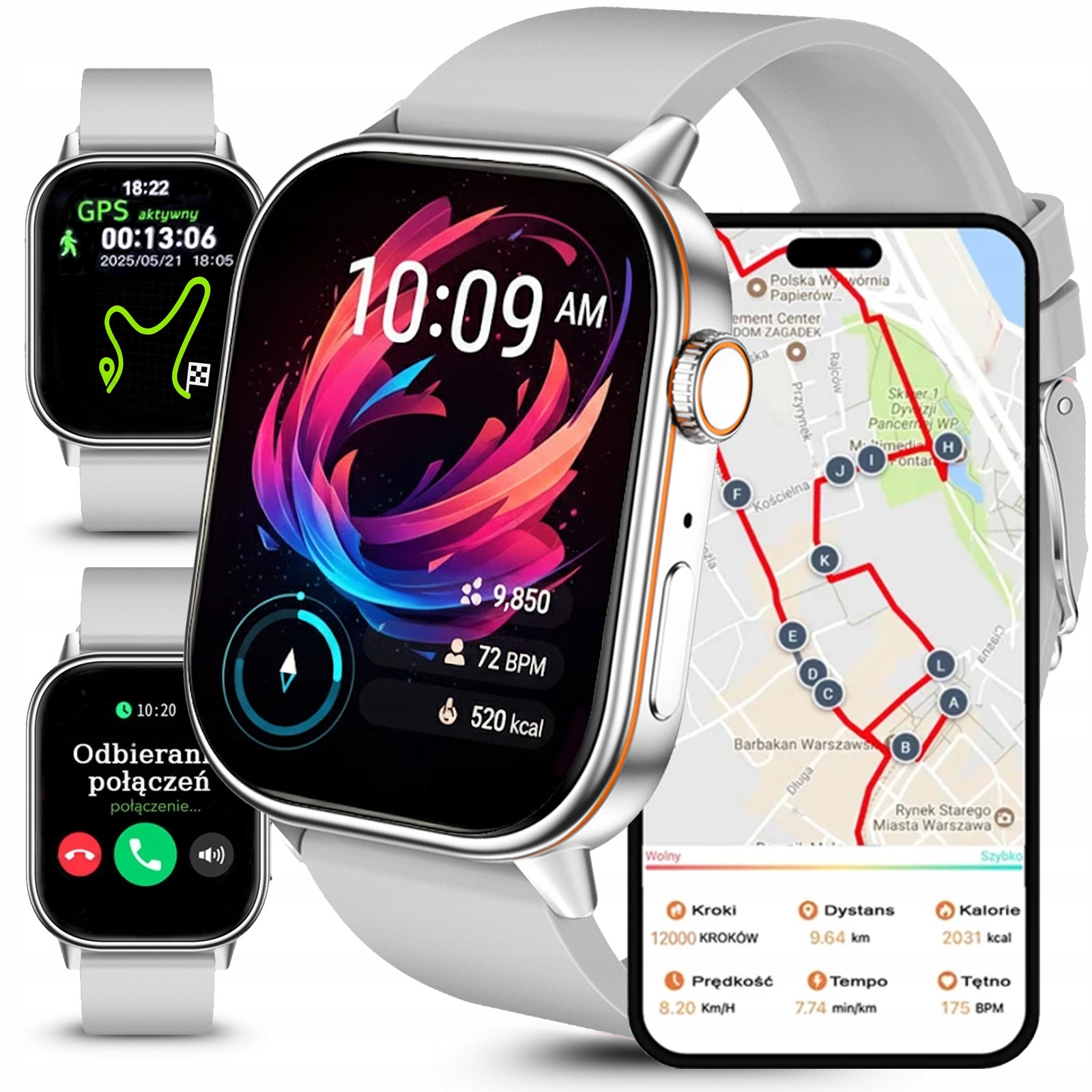 Dámské hodinky Chytré Hodinky Rubicon s Gps, kompasem, voláním a baterií 420 mAh