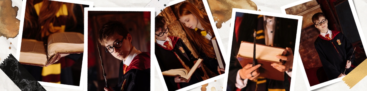 Czarny, męski szlafrok z kapturem Harry Potter M Linia regular