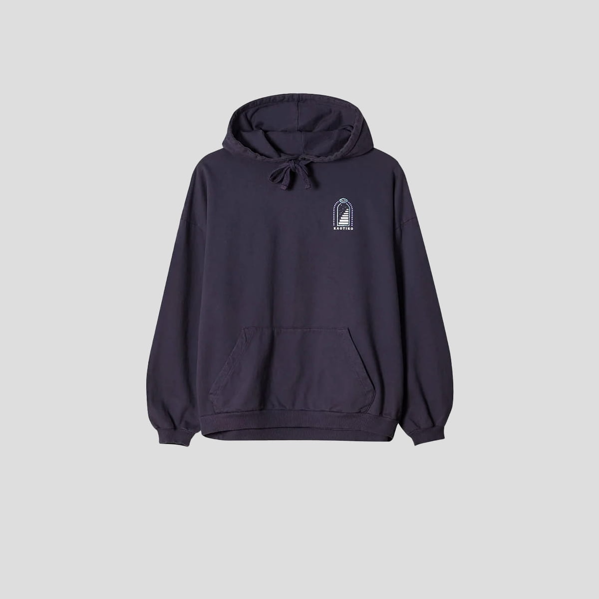 Mikina s kapucí Kaotiko Washed Trust Your Intuition M, Fialová