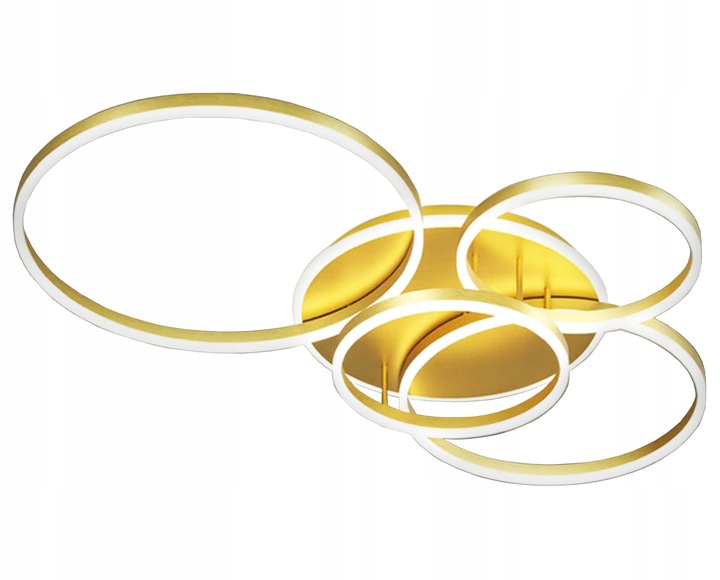 Závesná Lampa Led Ring Poloplafon Led Lampa Prstencová Zlatá Toolight