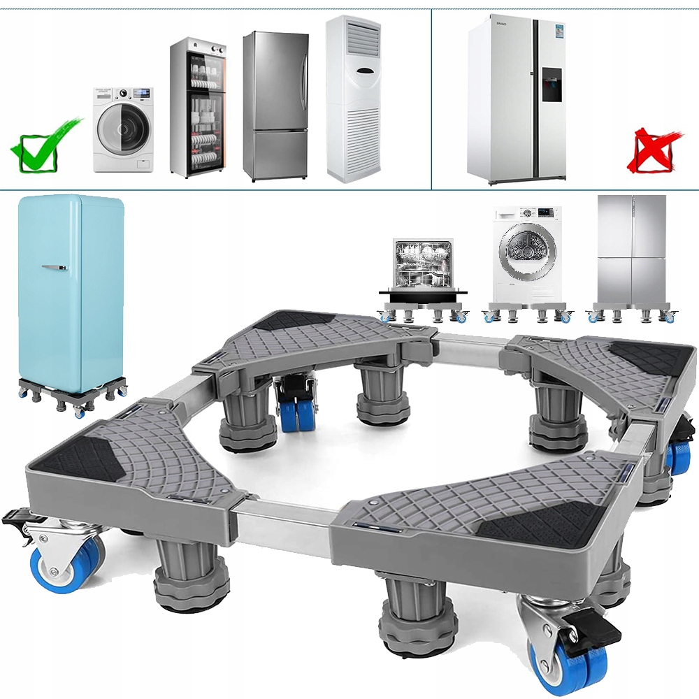 Podstawa Pod Pralkę Cokół Pod Pralkę Cokół Pod Lodówkę, Regulowana 42-66 cm