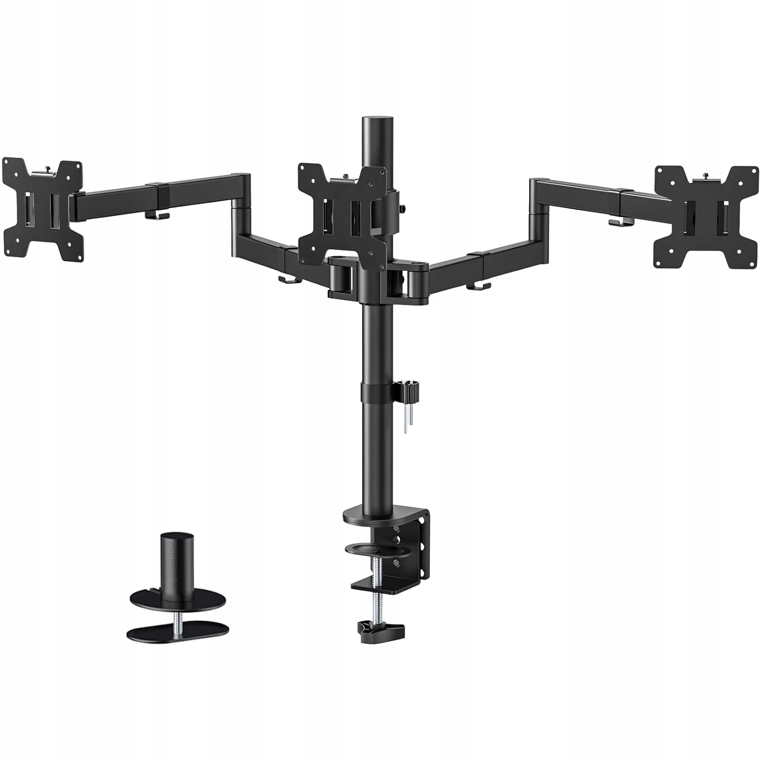 Uchwyt do 3 monitorów 24" Wali M003S regulowany 7 kg na ramię czarny