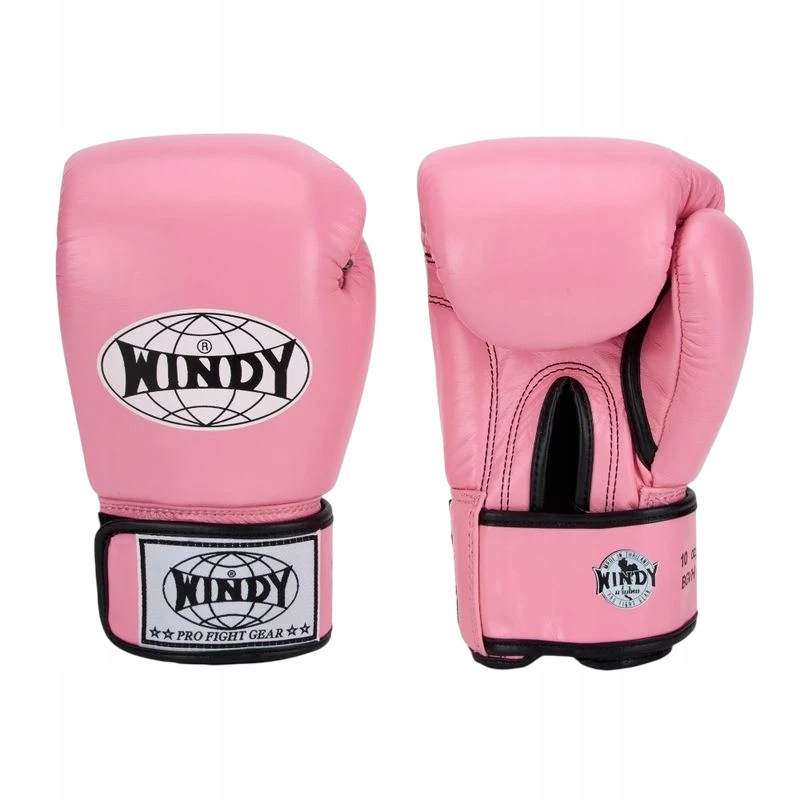 boxerské rukavice windy classic genuine leather 10OZ Růžové
