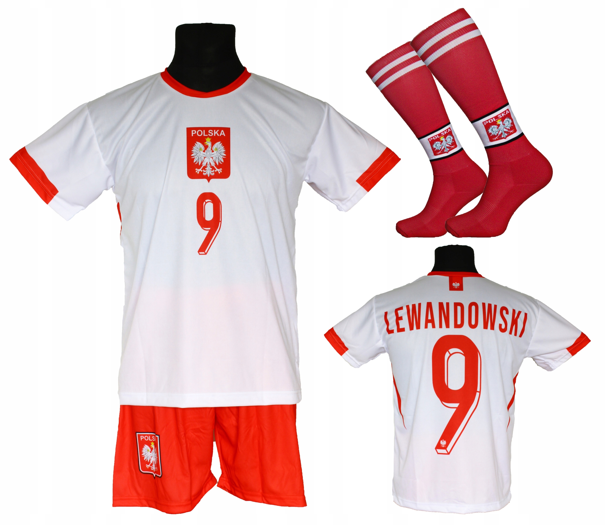Lewandowski komplet strój piłkarski Polska Bg 152