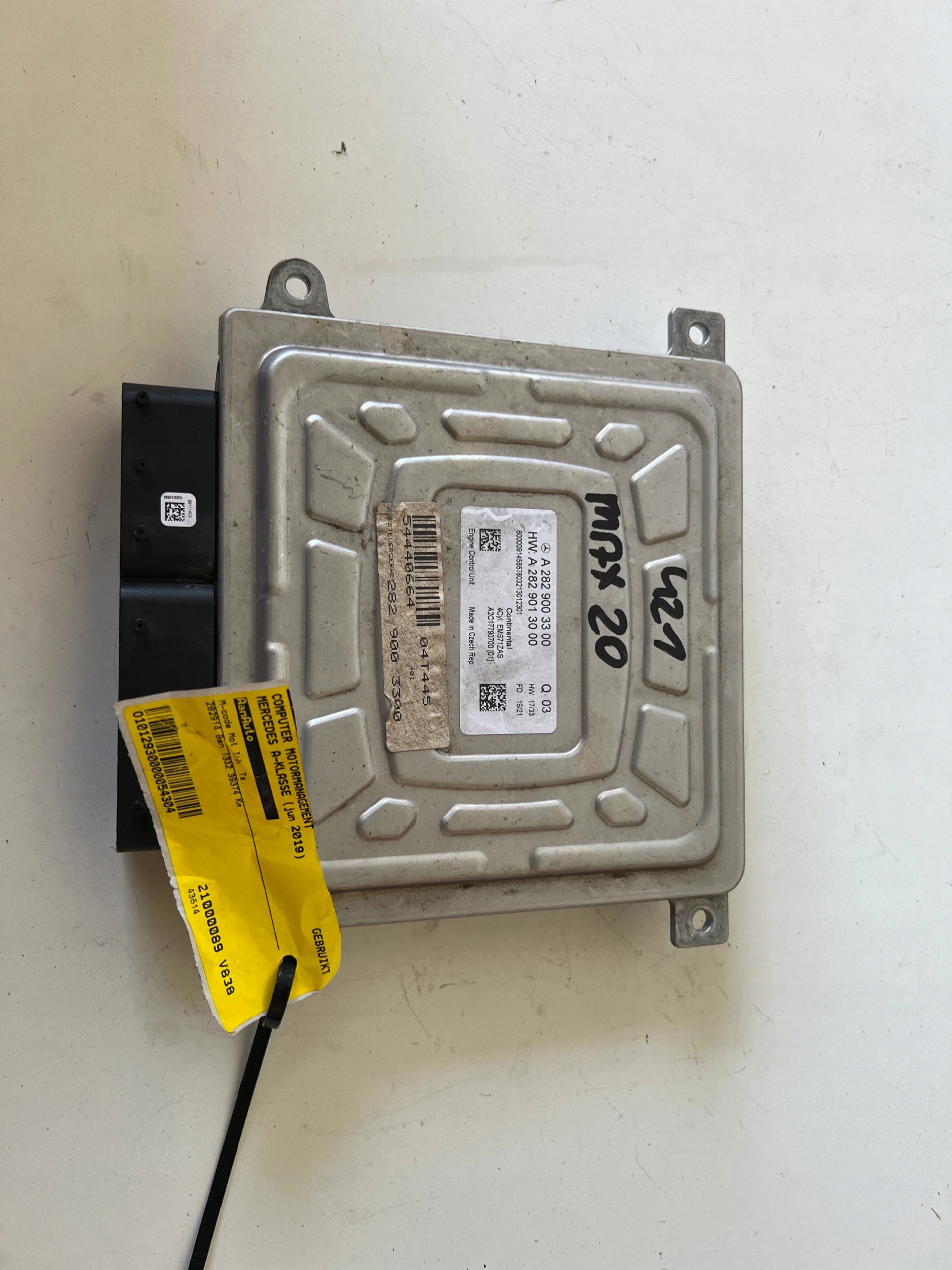 MERCEDES A KLASA 1.3 computer ECU control unit A2829003300 A2829013000