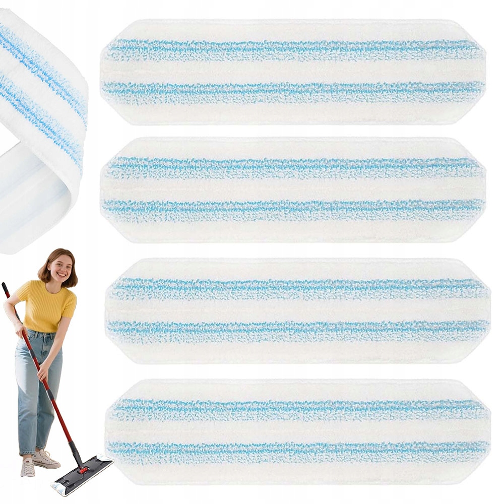 Levně 4 x Mikrovláknové Návleky Pro Plochý Mop Vileda H2PRO A O-cedar H2PRO