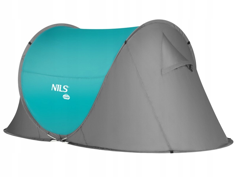 Namiot samorozkładający Nils Camp NC3743 3-osobowy Szaro-niebieski