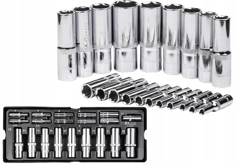 RICHMANN НАСАДКИ ДОВГІ 1/4' 1/2 ' 4-24 ММ 20ШТ.