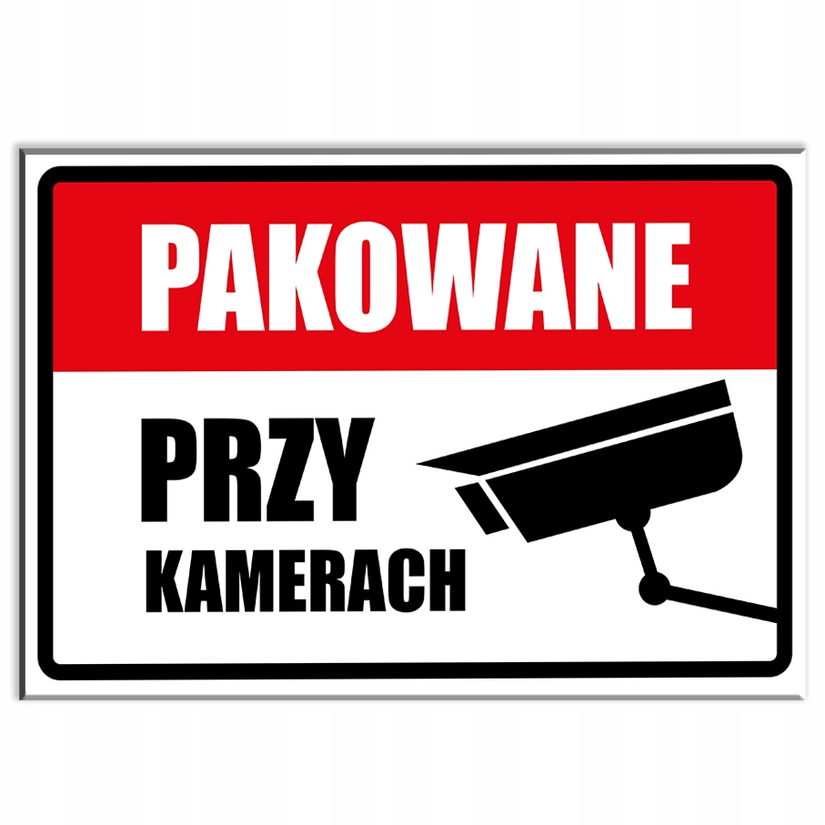 Tabliczka Info PCV 32x21 Pakowane Przy Kamerach Wz