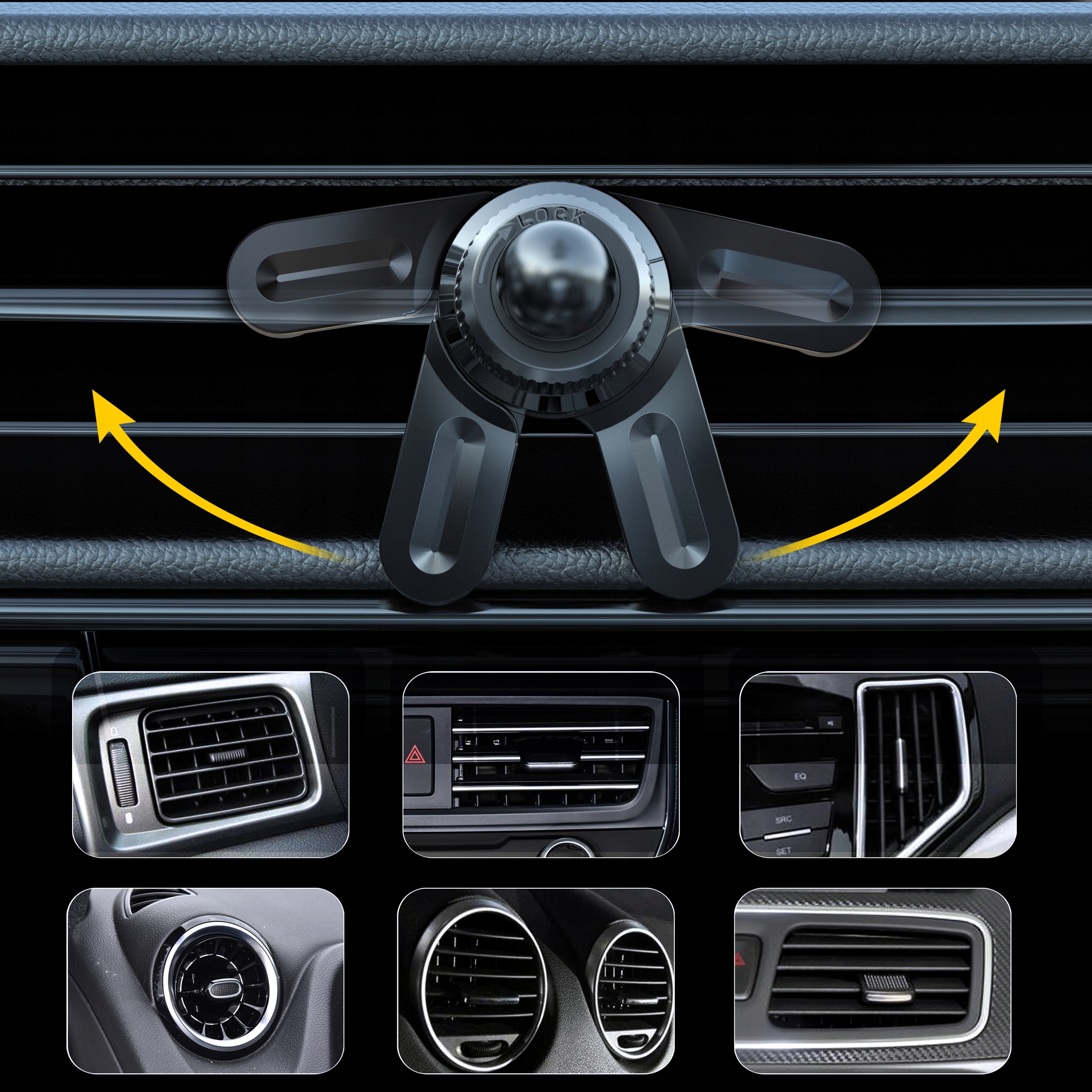 Magnetyczny uchwyt na telefon magnes kratki nawiew Rodzaj magnetyczny