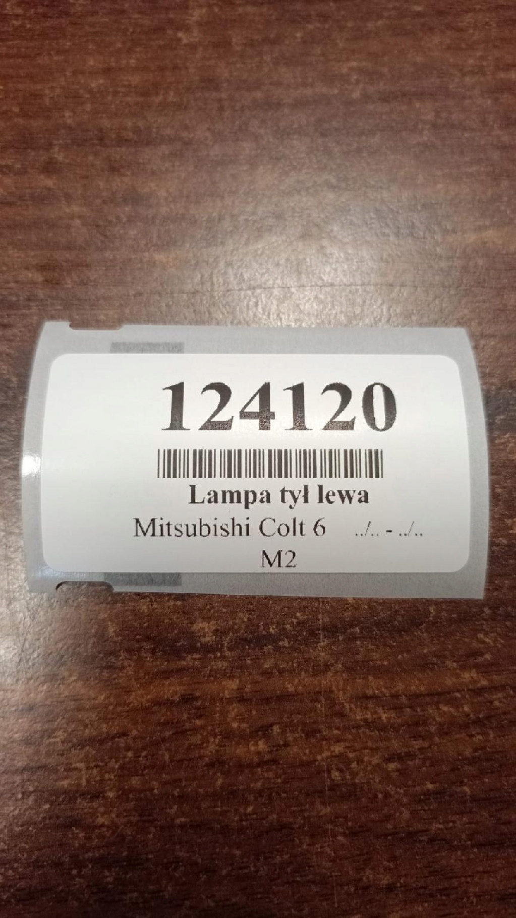 MITSUBISHI COLT VI CZC light left rear part