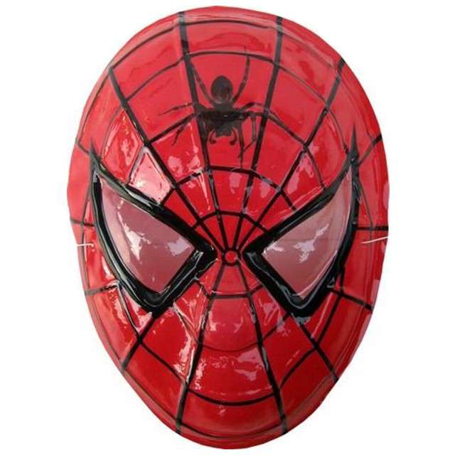 

Maska Człowiek Pająk Spiderman czerwona z pająkiem