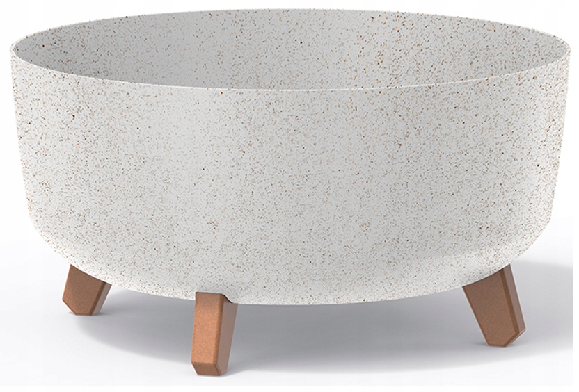 

Doniczka Gracia Low Eco Wood DGRL400LW-S449W biała