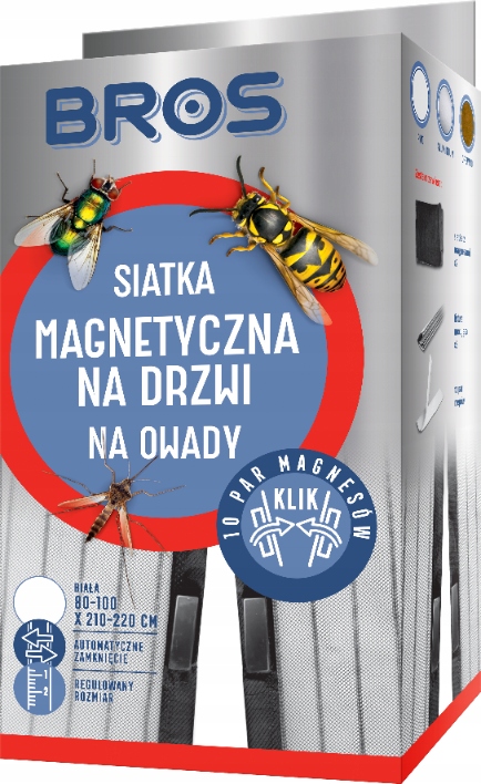 

Bros moskitiera magnetyczna na drzwi 100x220 biała