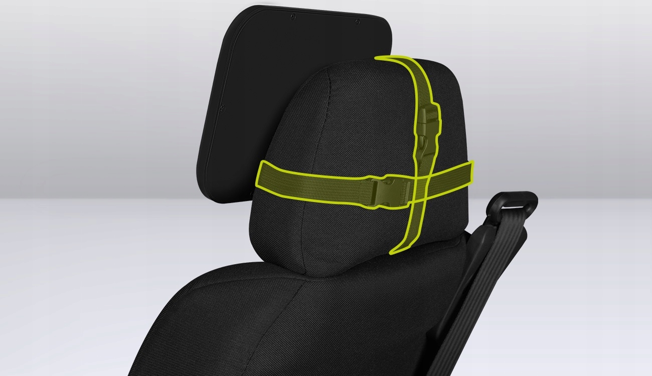 Lusterko do obserwacji dziecka Lionelo 17,5 cm x 24,8 cm czarne Sposób montażu pasek z regulowaną klamrą