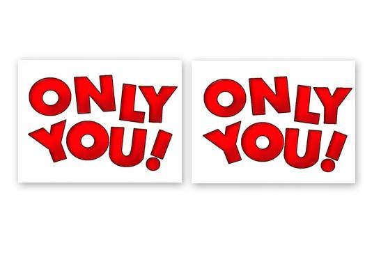 

Naklejki Only You! pod buty dla męża żony na ślub