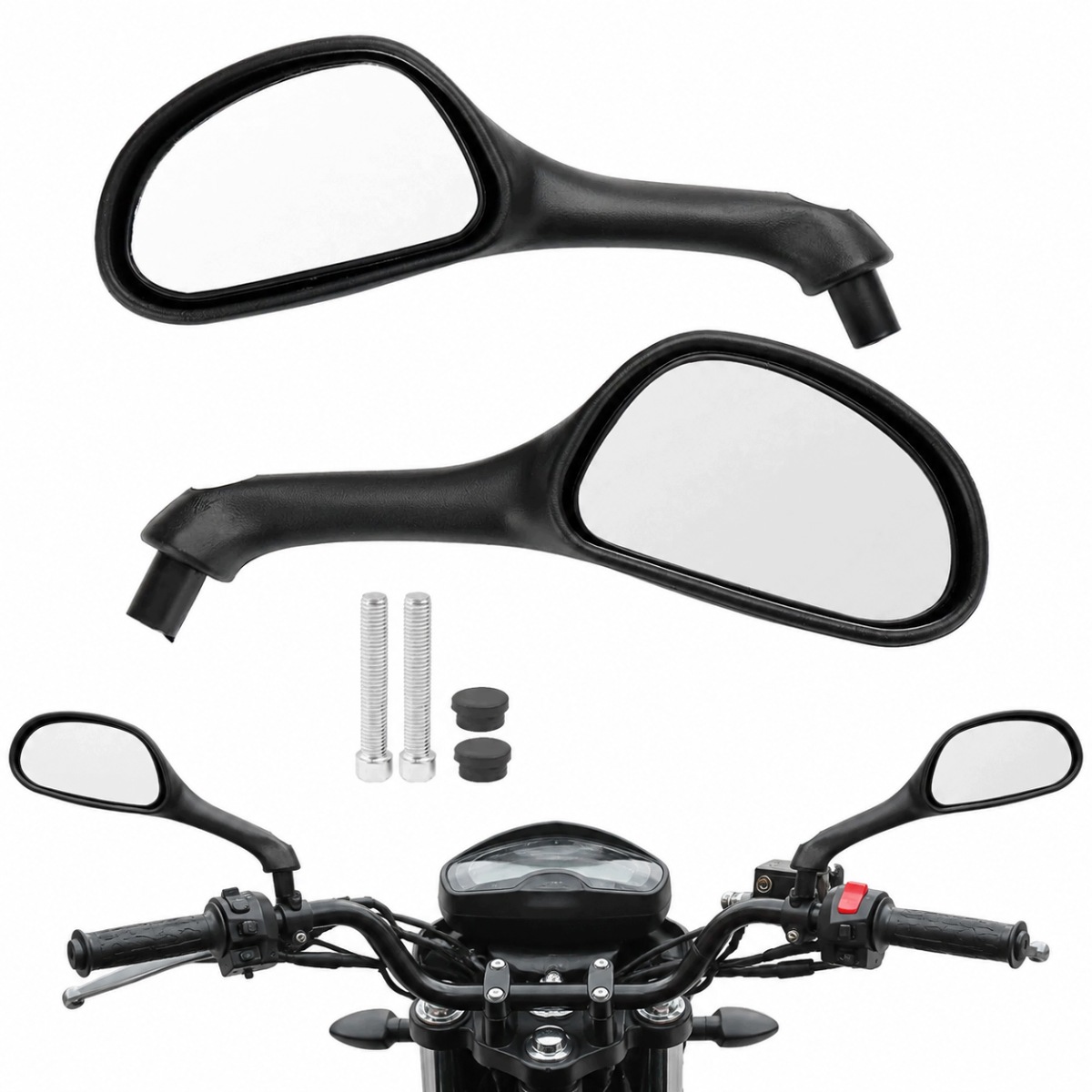 Duże Lusterka Rowerowe Panoramiczne Motocykl Motor Skuter Quad M8