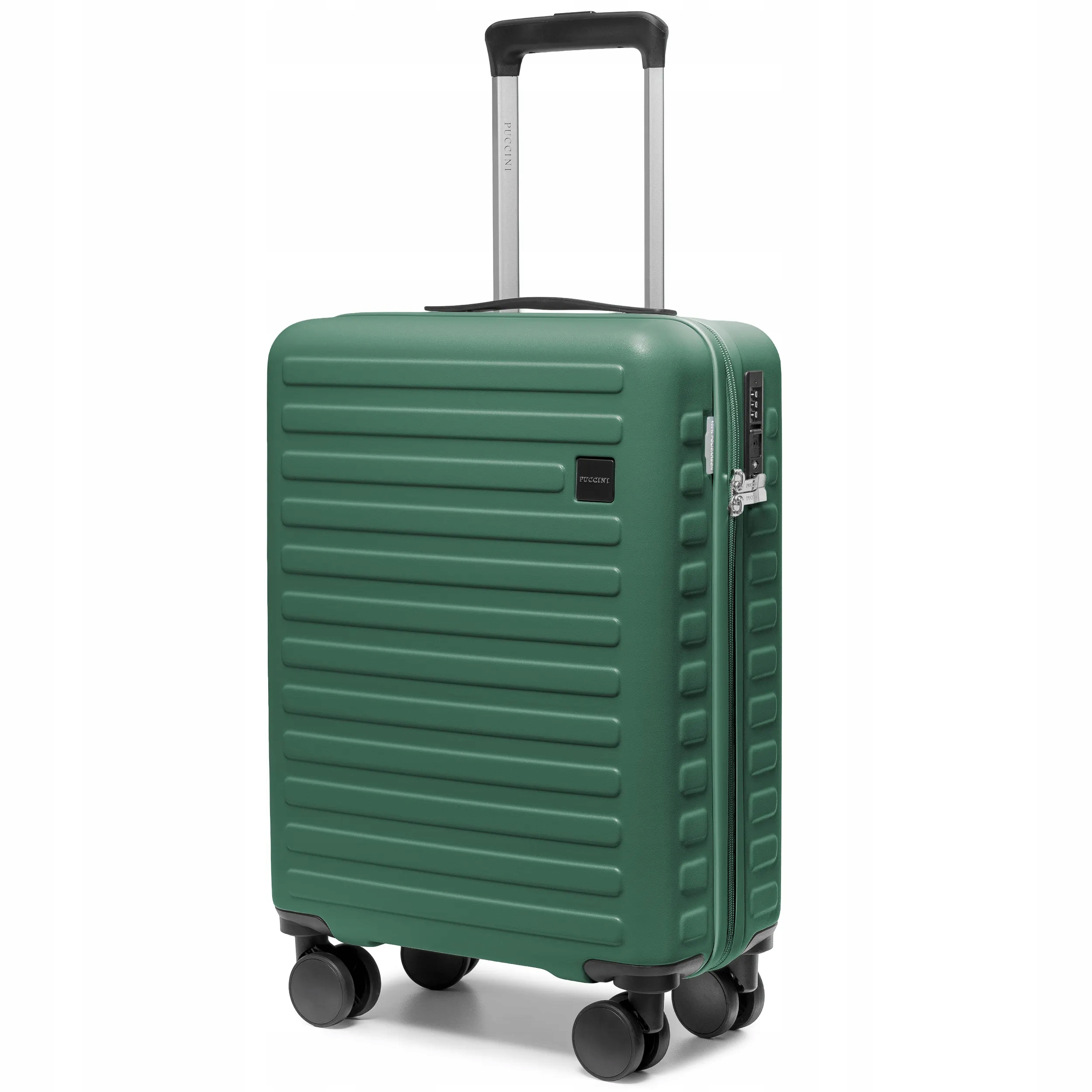 Puccini Walizka Kabinowa Podróżna Na Kółkach Poliwęglan Zielona PC035C-5D