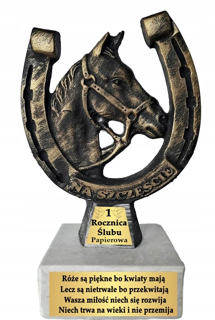

Statuetka Podkowa dowolna Rocznica Ślubu