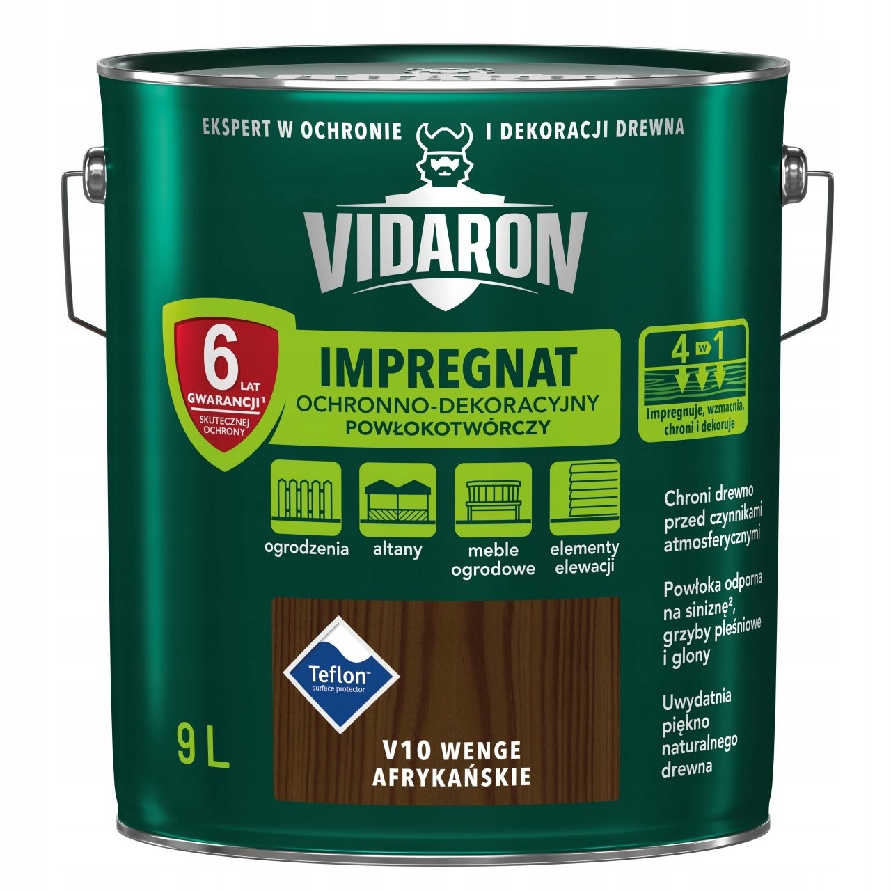 Vidaron Impregnat Ochronno Dekoracyjny V10 Wenge Afrykańskie 9L