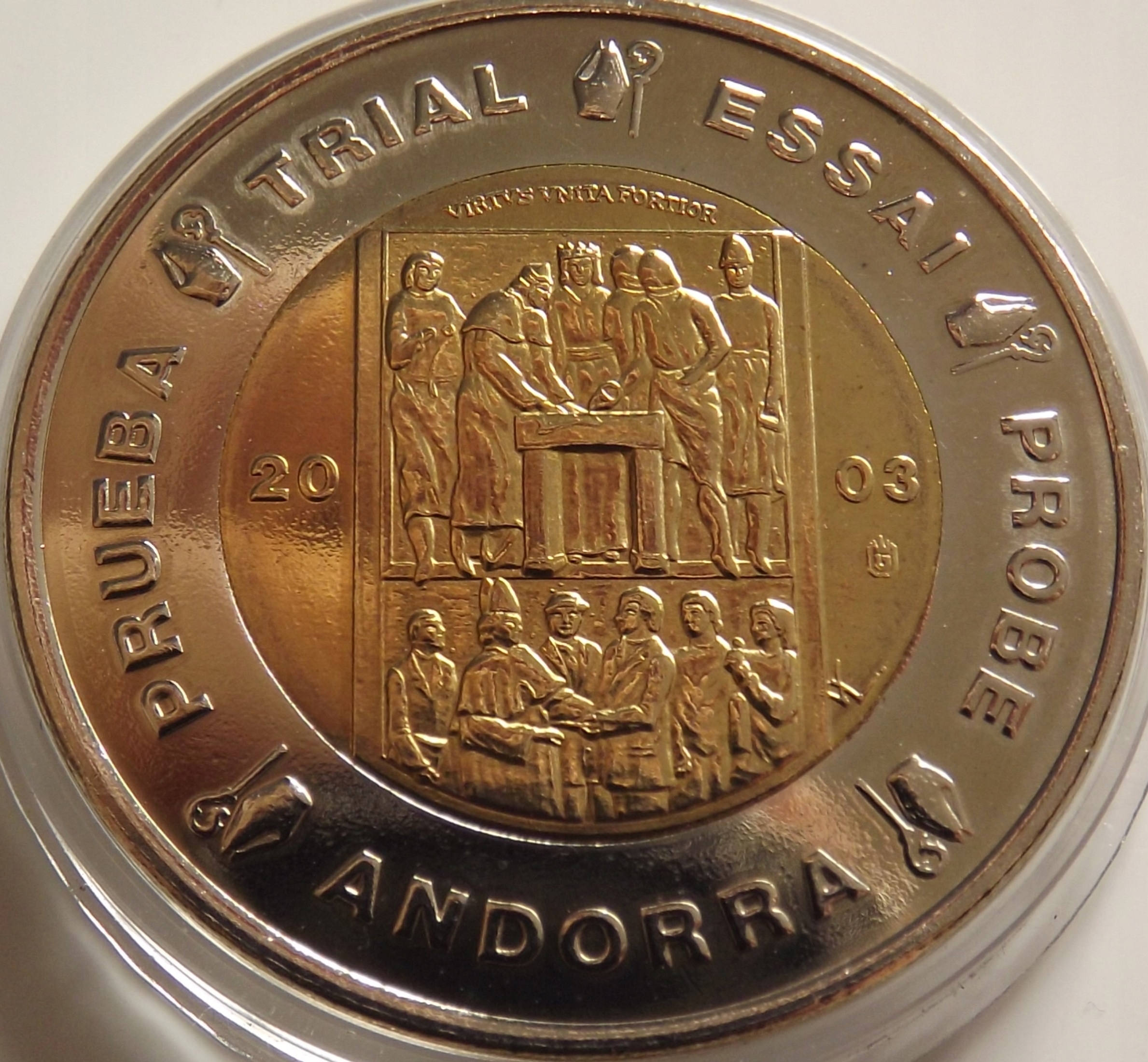 Andora 2 Euro Próba 2003 SPECIMEN st. UNC-