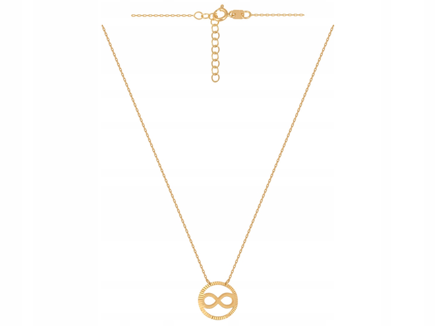 

Złoty naszyjnik 585 celebrytka z nieskończonością