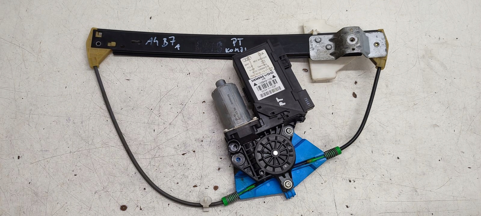 window regulator right rear part mechanism Audi A4 B7 2,0 TDI