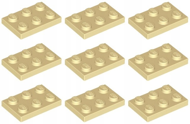 

Lego 3021 Płytka 2x3 piaskowa (10g) 9 szt.