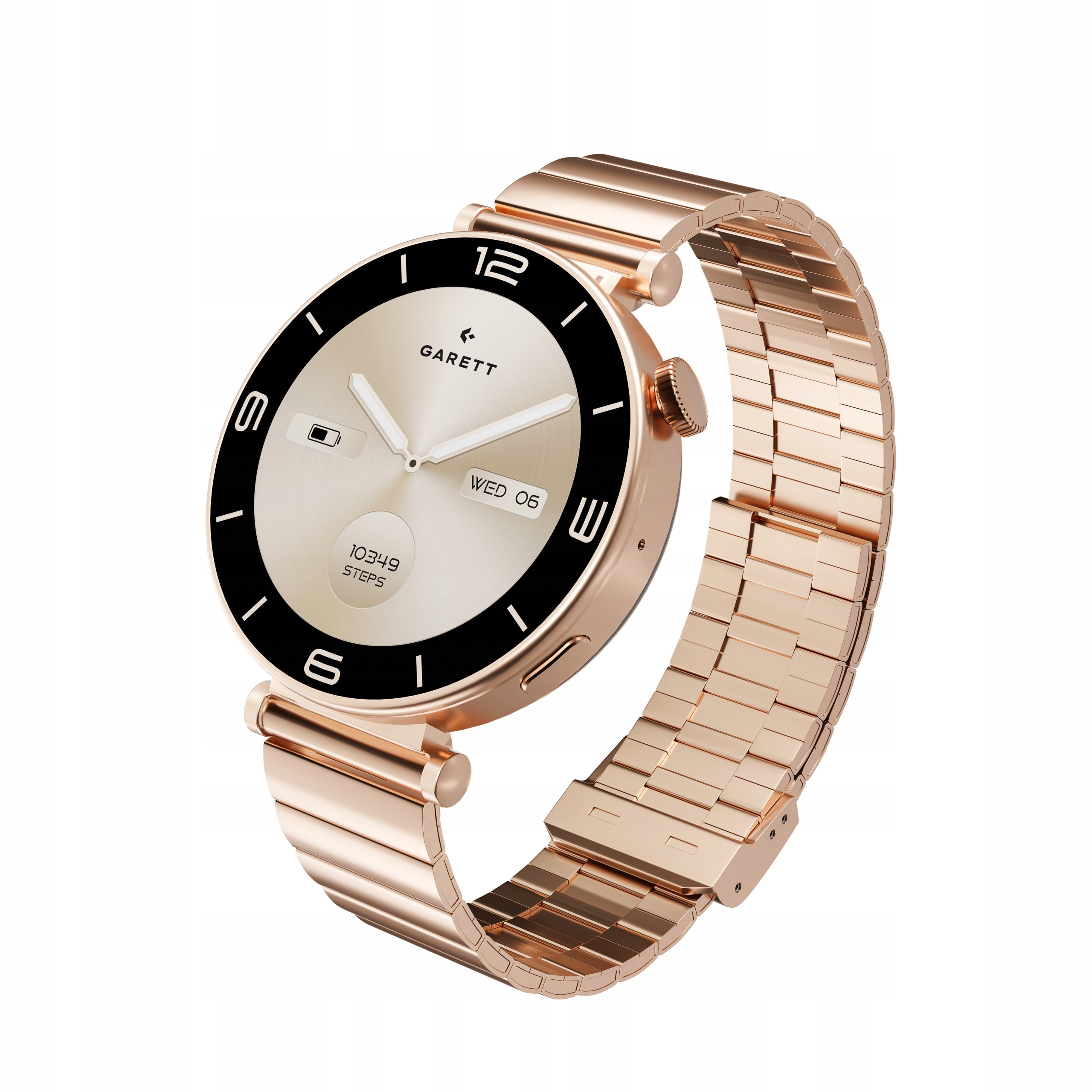 Garett Smartwatch Rose zlatá, Solid steel Rose_solid_gld