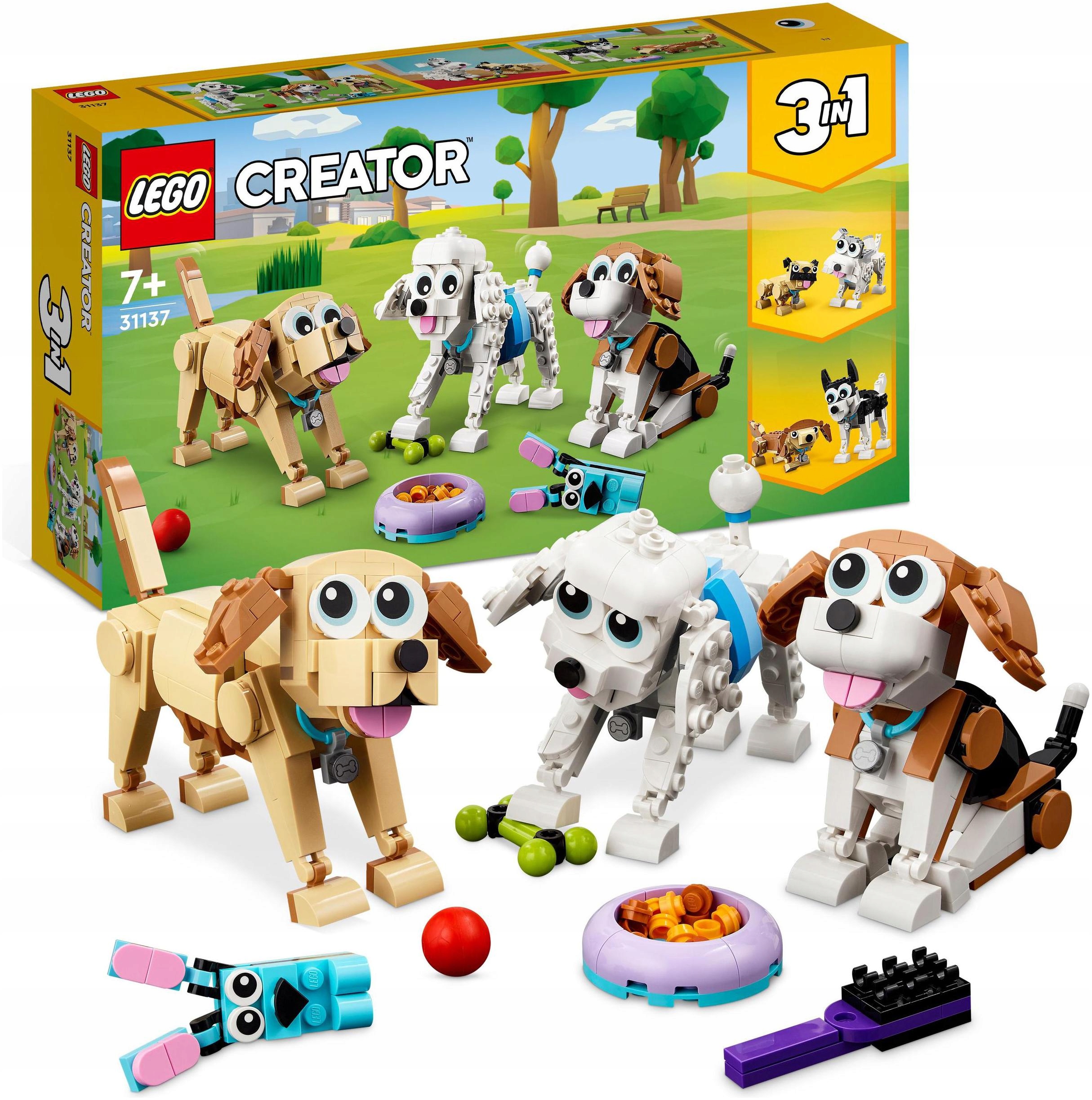 Lego creator 31137 roztomilé pejsky beagle pudl labrador psi zvířátka stavebnice
