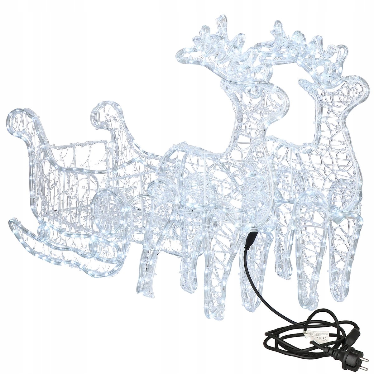 ДЕКОРАЦІЯ ОЛЕНЯ З САНЯМИ.СВІТІВНИЙ ОЛЕНЬ