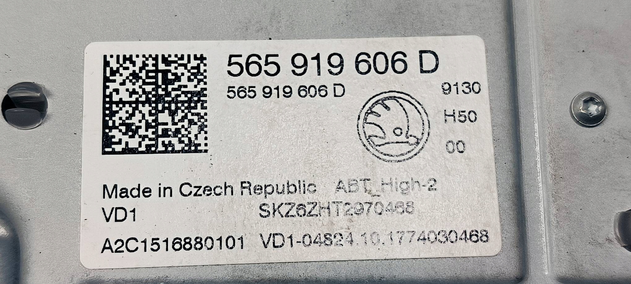 display PANEL 565919606D SKODA KAROQ