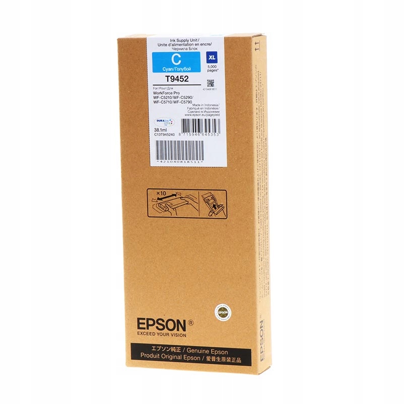 Tusz Epson T9452 C13T945240 Cyan 38,1 ml