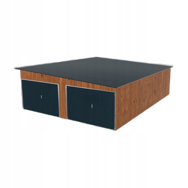 Plechová garáž 6.5x8.5 m dvoupolohový spád vpravo Zlatý dub
