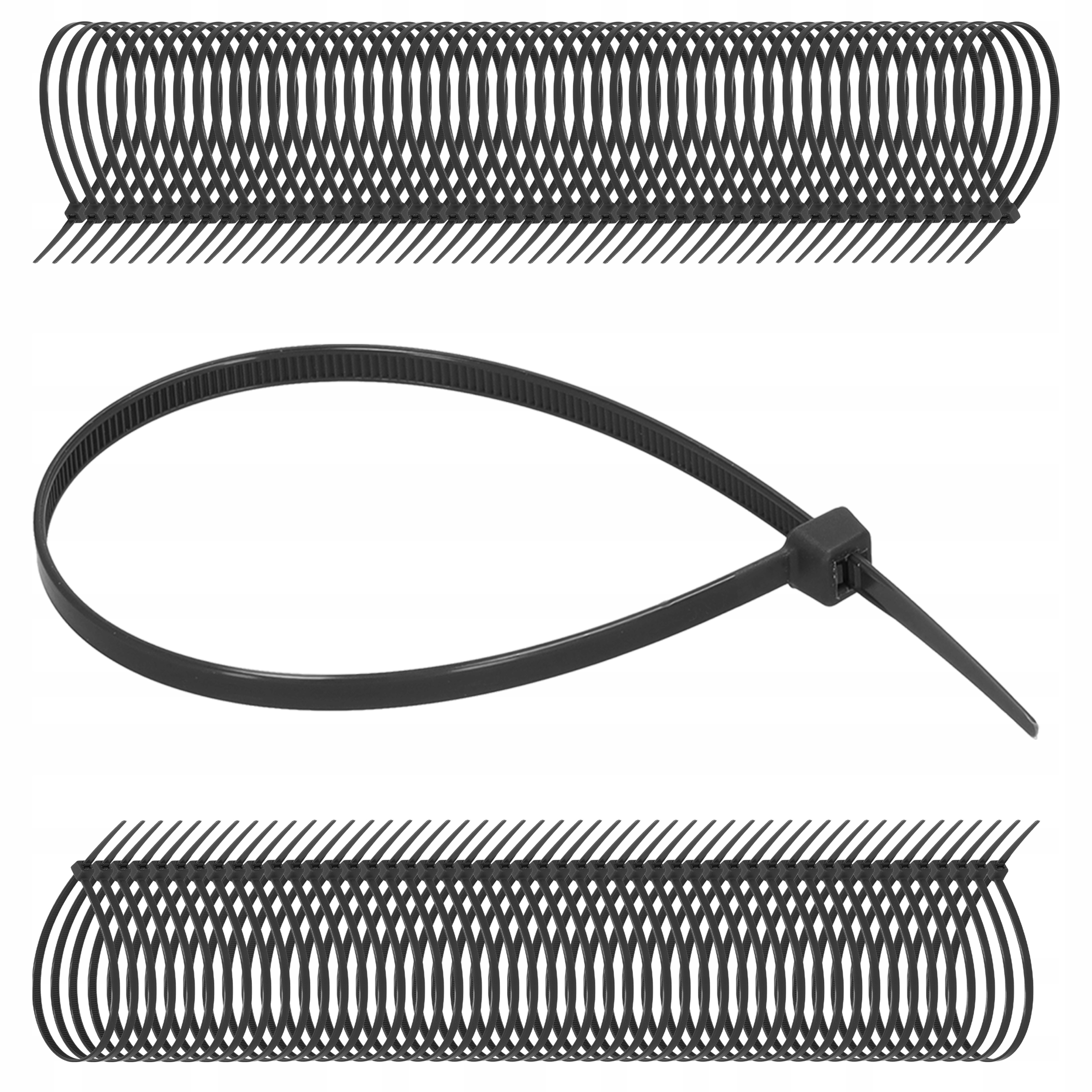Opaski zaciskowe Trytytki kablowe 100 szt 2,5x100mm Mocne Wytrzymałe Czarne