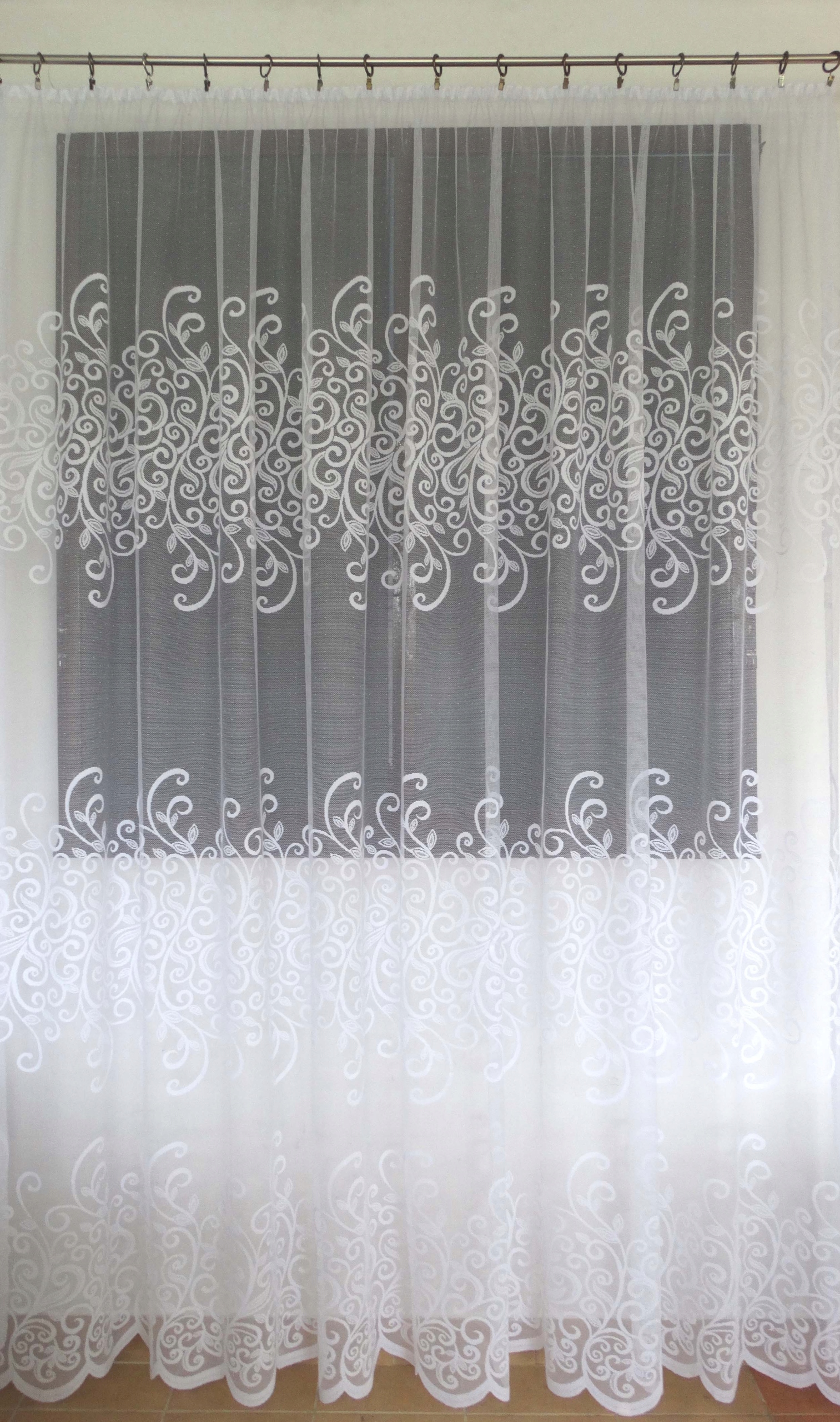 Mg Záclona 4584 Bílá 330x250 hotová s páskou K