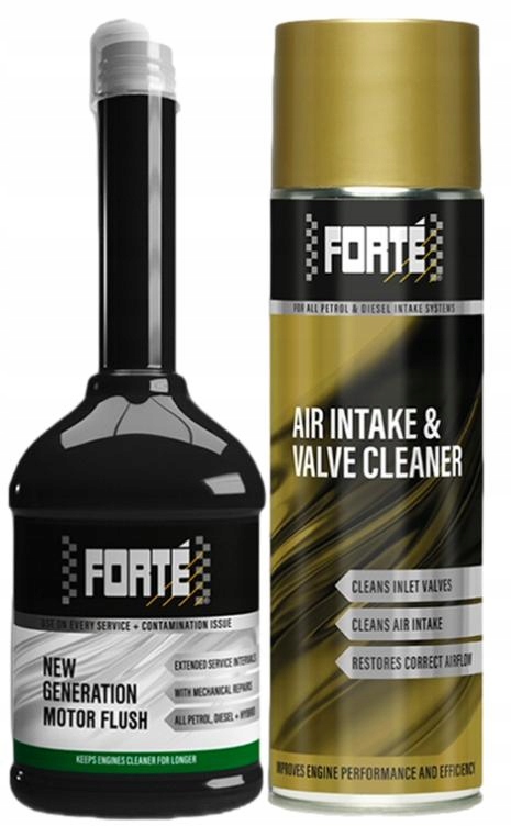 Forte Nová Generácia Preplachu Motora 400ml Čistič Nasávania Vzduchu A Ventilov 500ml