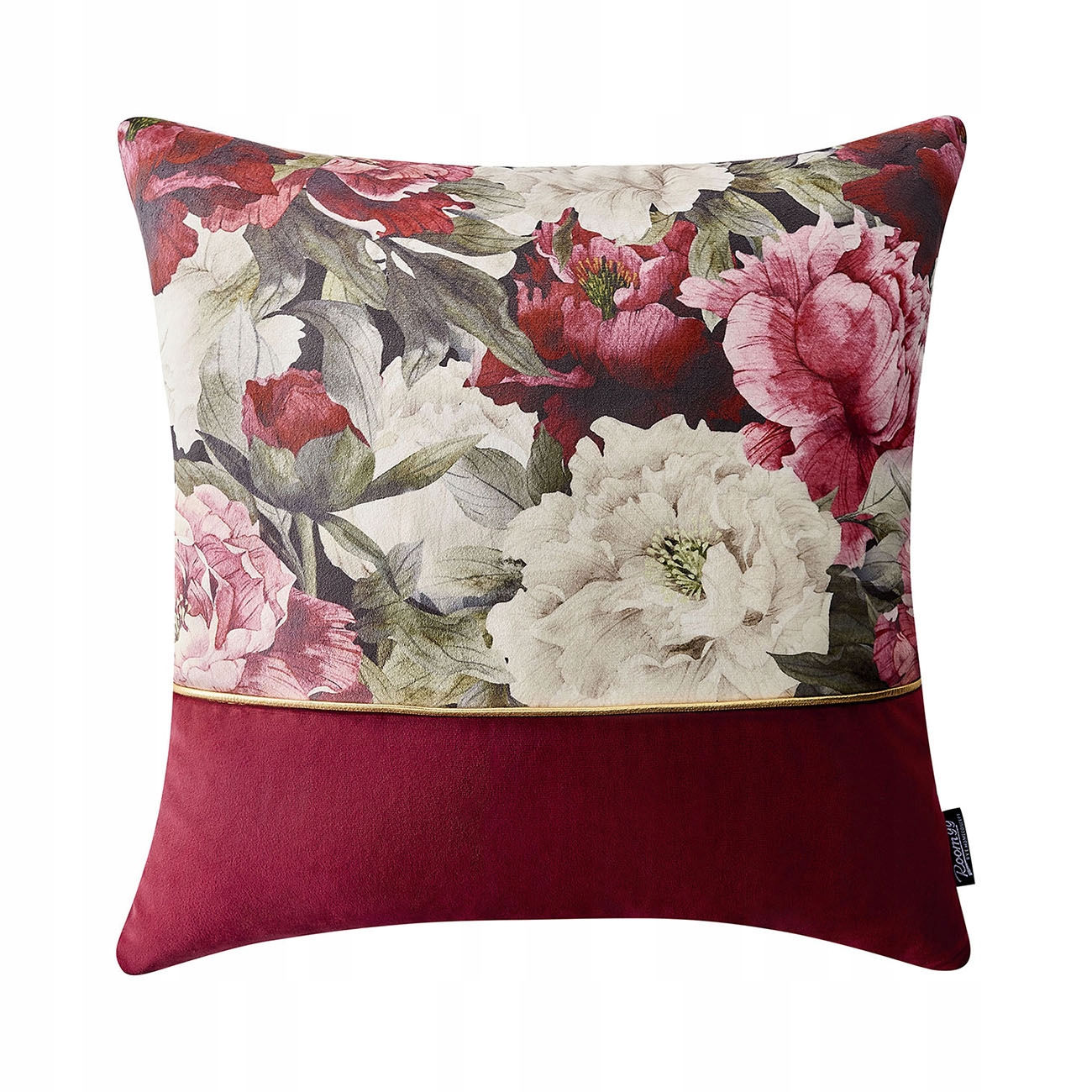 

Poduszka dekoracyjna w kwiaty 45x45 Blossom bordo