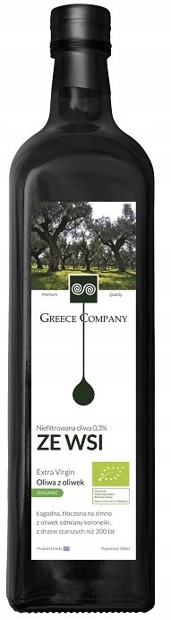 Olivový Olej Extra Virgin Z Vesnice Nefiltrovaný Bio 500 ml Greece Compan