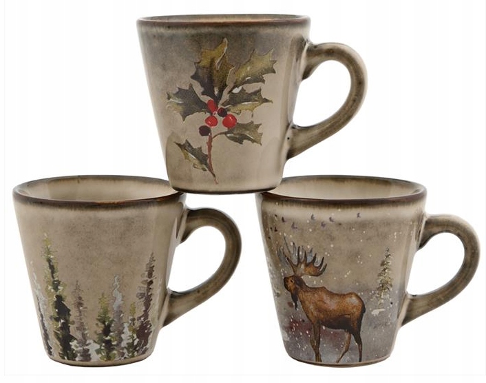 

Kubek Ceramiczny Szary Beżowy 6x6 Seria Holly